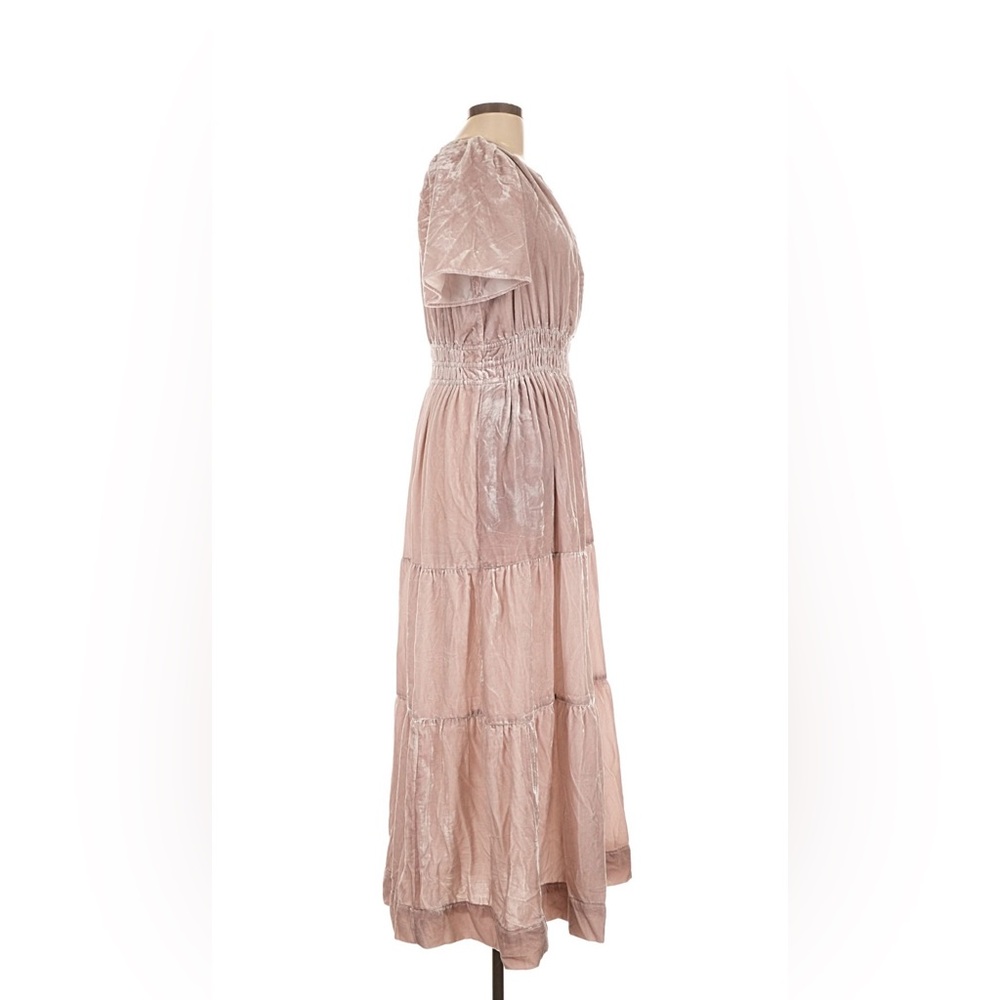 🌺 Anthropologie The Somerset Maxi Dress Velvet Edition in Lavender, blush, large - Picture 8 of 10